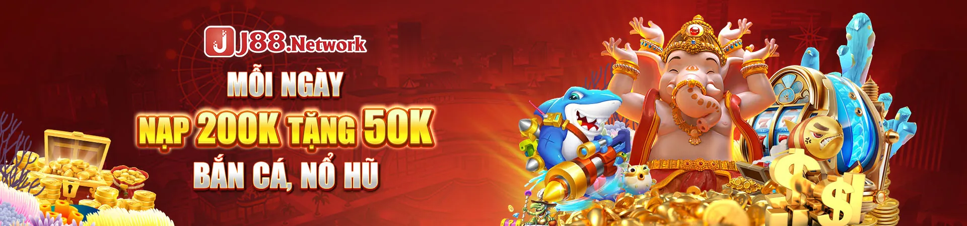 Hình ảnh nền tảng giải trí trực tuyến JN88 link mới với các biểu tượng trò chơi và ưu đãi hấp dẫn